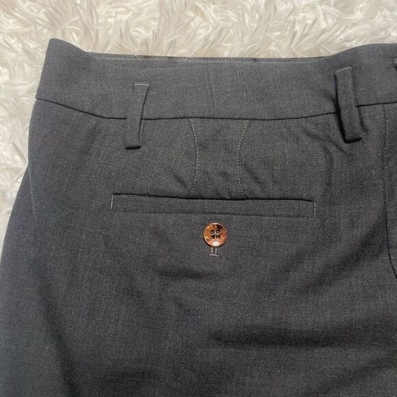Kit and Ace Womens Crop Dress Pants Black Size 35x24 Trousers Gold Zipper Detail - Picture 10 of 12